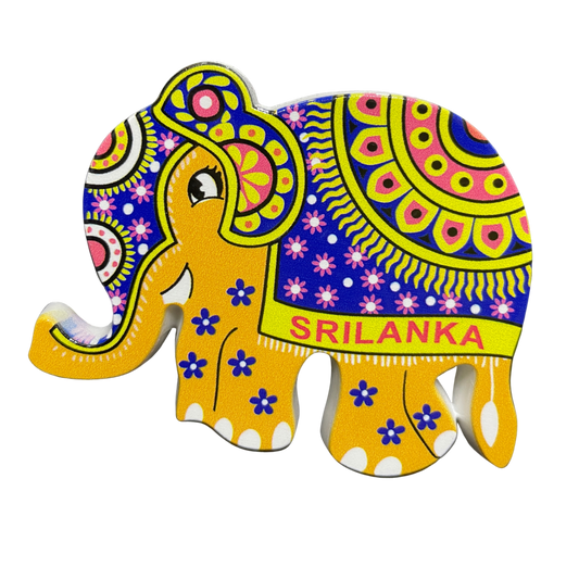 Handcrafted Polyresin Elephant Magnet – Sri Lanka (Available in Vibrant Colours)