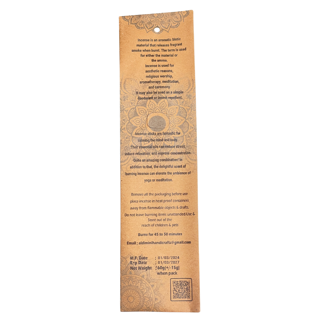 Handmade Sri Lankan Incense Sticks – Natural Aromatic Bliss for Relaxation, Meditation & Aromatherapy
