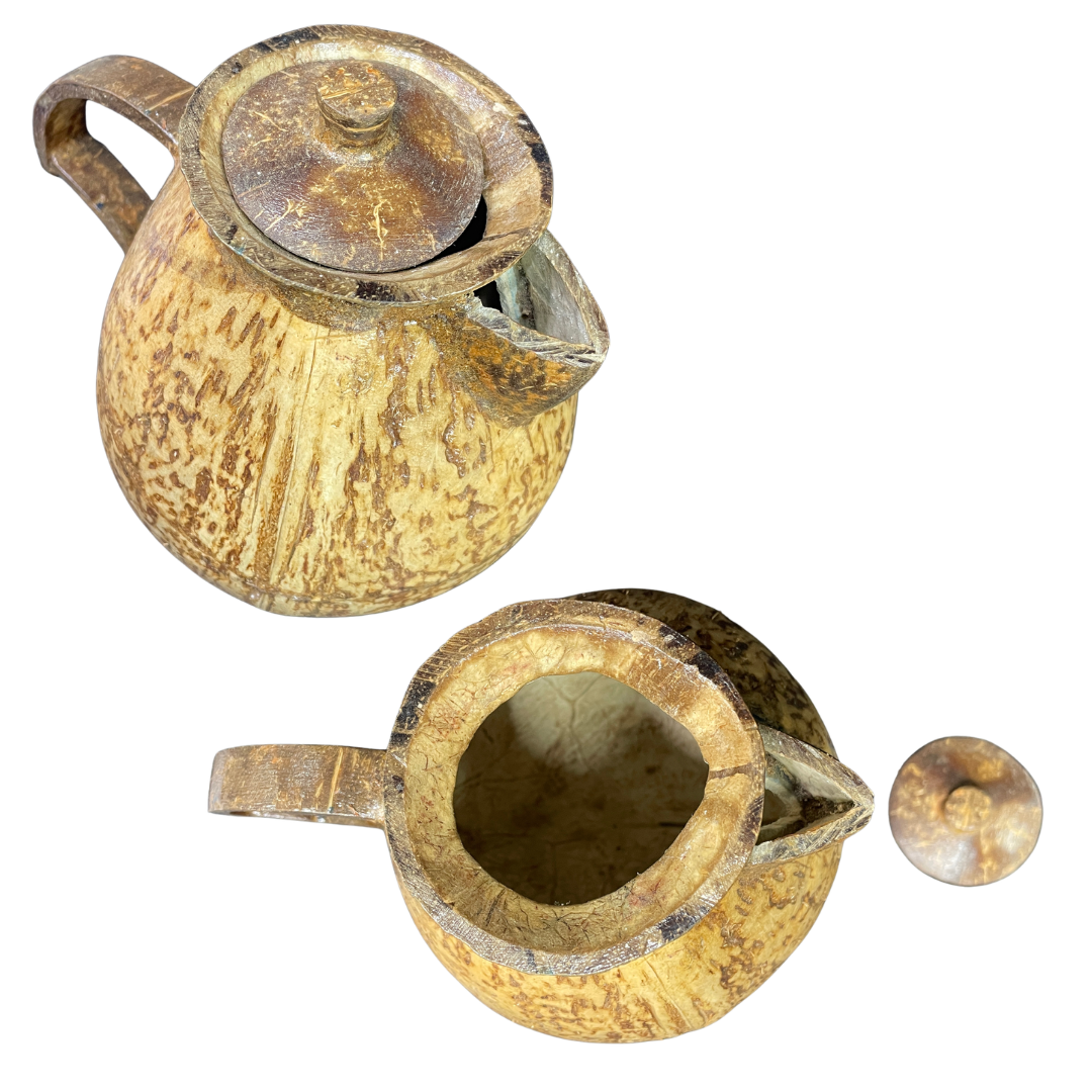 Handmade Coconut Shell Kettle & Jug type Souvenir – Eco Friendly sri lankan decor