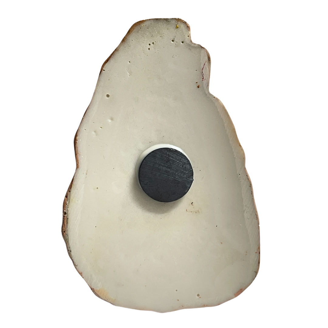 Sri Lanka Map 3D Fridge Magnet – Handmade Plaster of Paris Souvenir (3"x2") - Red and Yellow