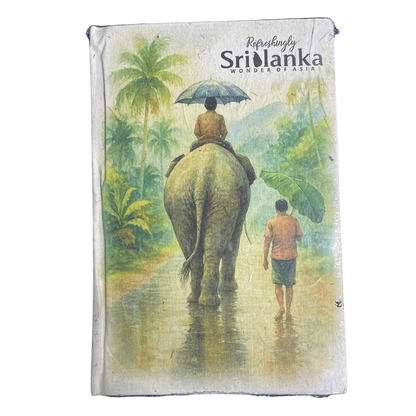 Sri Lankan Elephant Dung Paper Notebook – Eco-Friendly Gift(Available in multiple designs)