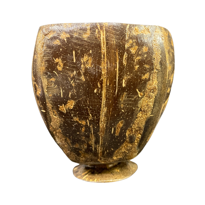Handmade Coconut Shell Cup with handle and stand – eco friendly sri lankan souvenir