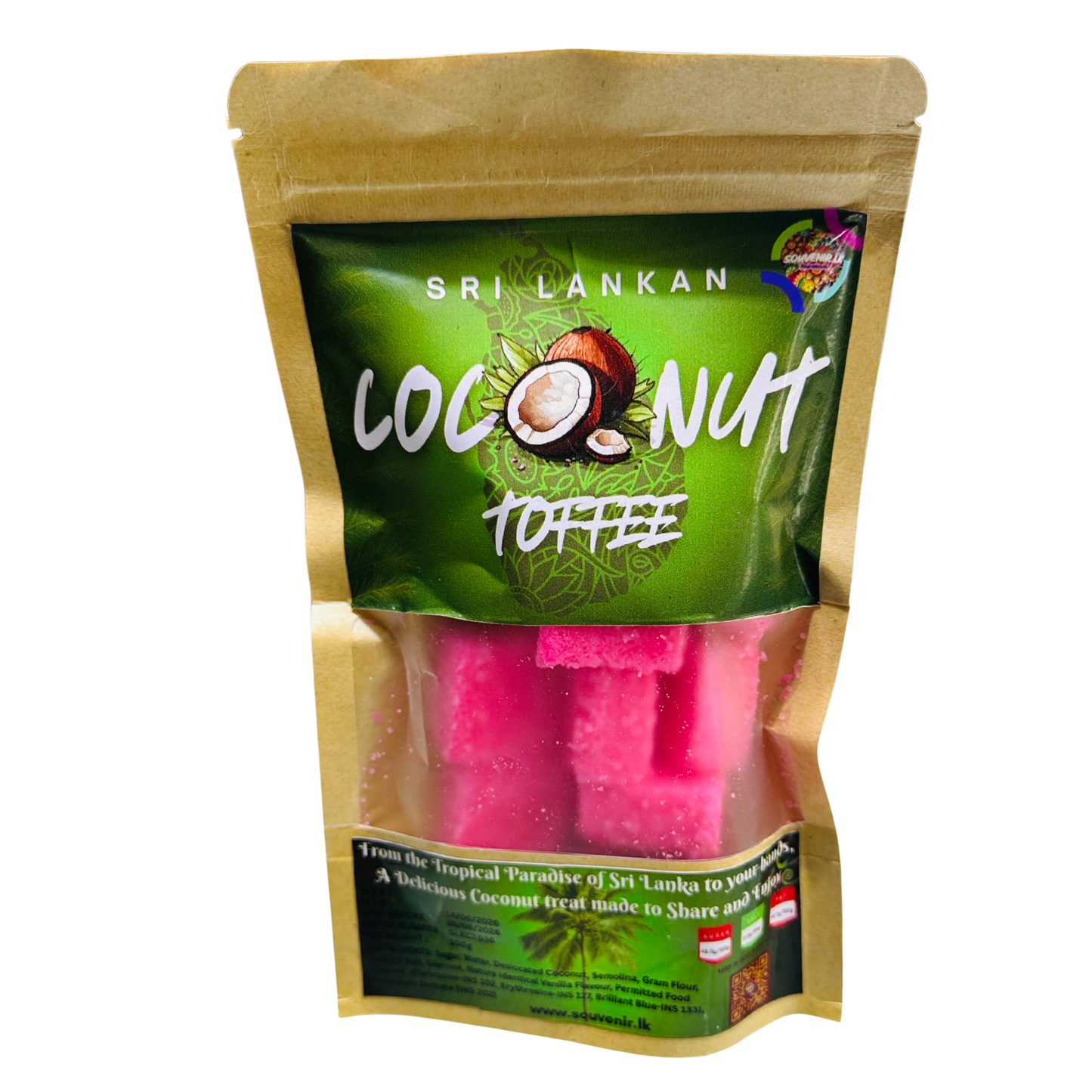 Sri Lankan Customized Gift Pack – Coconut Toffee & Raksha Mask Souvenir Set