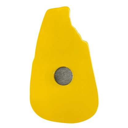 Handmade Wooden Fridge Magnet – Sri Lanka Map with Elephant Family Scene