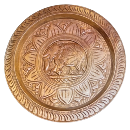 15" Handcrafted Mahogany Wooden Elephant Wall Hanging – Authentic Sri Lankan Art & Décor