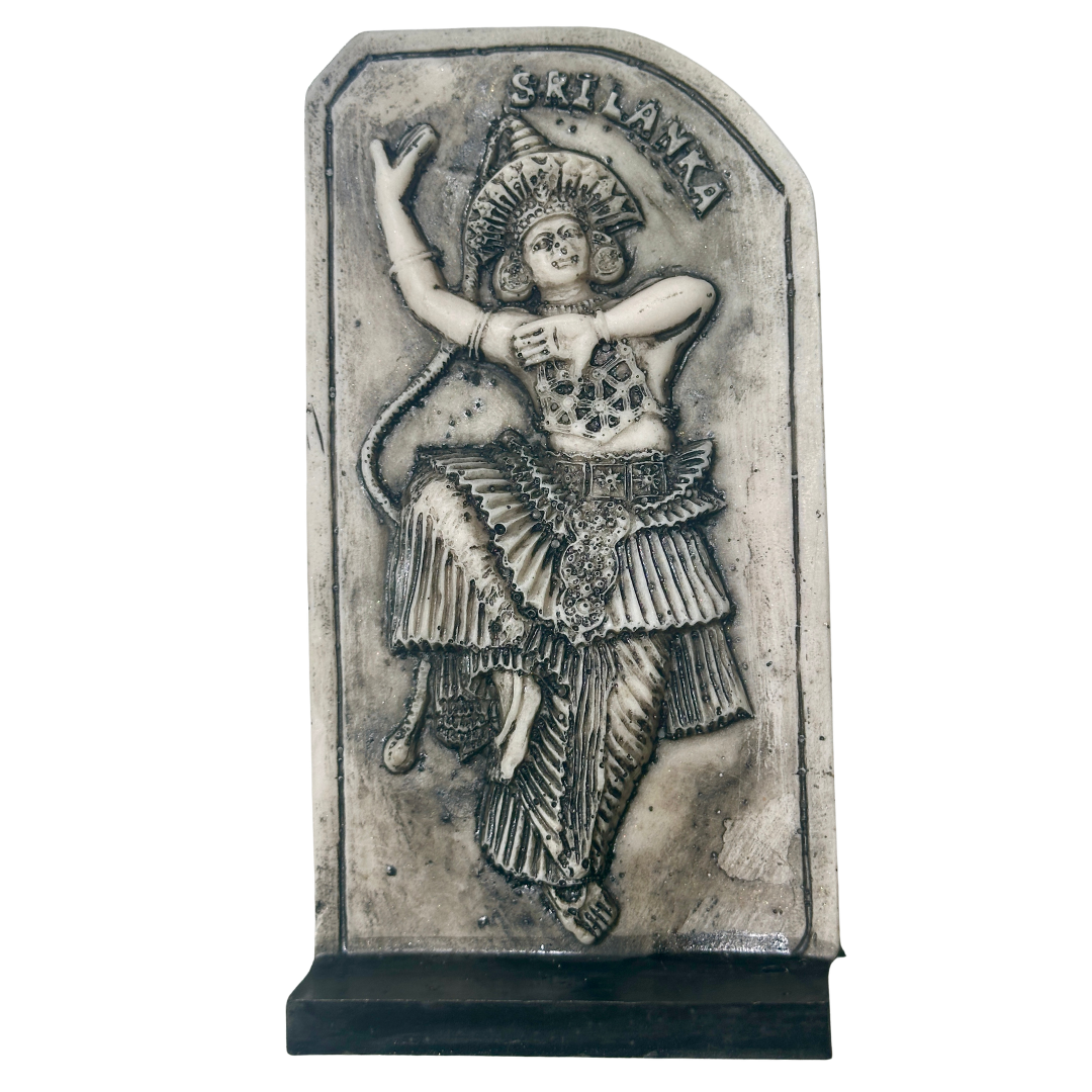 Sri Lankan Kandyan Wes Dancer Plaque – Traditional Cultural Decor