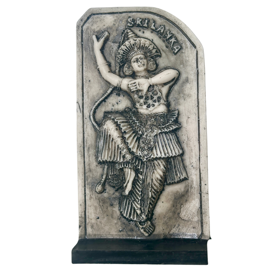 Sri Lankan Kandyan Wes Dancer Plaque – Traditional Cultural Decor