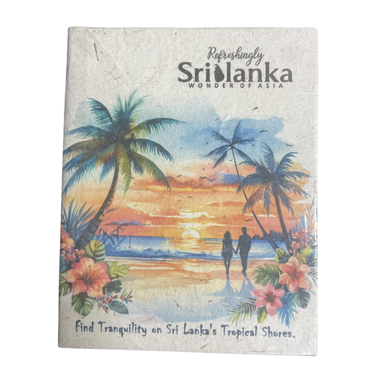 🐘 Handcrafted Elephant Dung Paper Notebook – Eco-Friendly Sri Lankan Souvenir (Available in multiple designs)