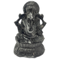 6" Handmade Ebony Wood Ganesh Statue – Sri Lankan Hand-Carved Spiritual Decor