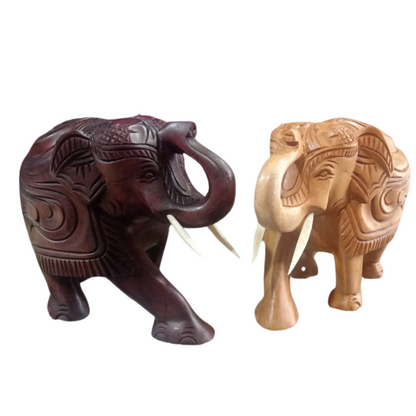 Sri Lankan Mahogany Elephant Carvings – Handcrafted Island Elegance