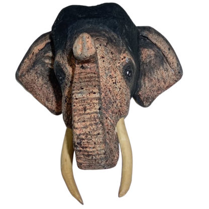 🎭 Handmade Paper Pulp Elephant Head Wall Hanger – Lightweight & Eco-Friendly! 🐘