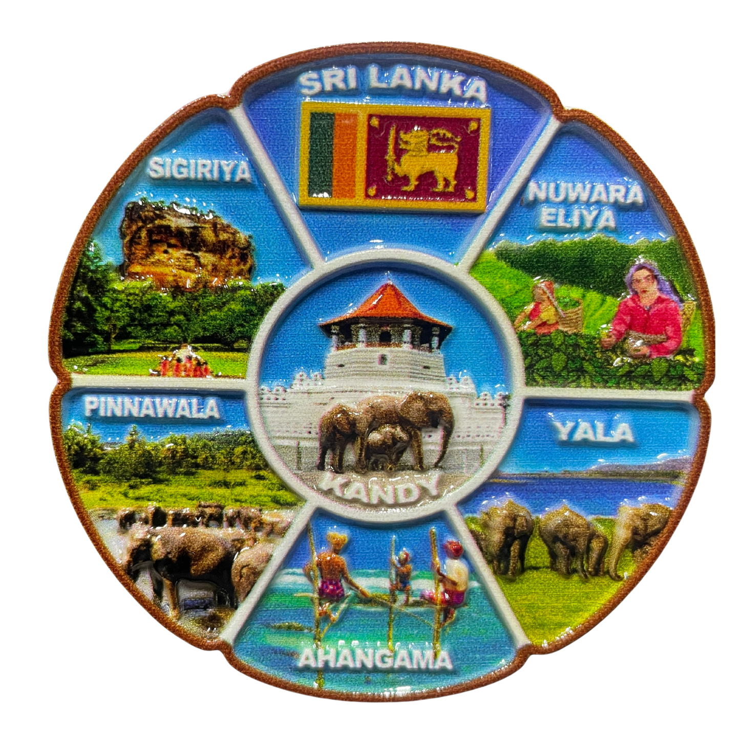 Sri Lanka Landmarks 3D Collage Fridge Magnet – Polyresin Travel Souvenir