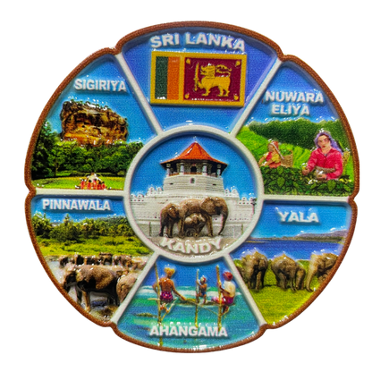 Sri Lanka Landmarks 3D Collage Fridge Magnet – Polyresin Travel Souvenir