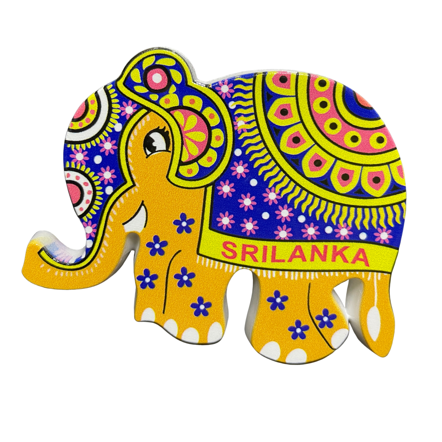 Handcrafted Polyresin Elephant Magnet – Sri Lanka (Available in Vibrant Colours)