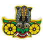 Sri Lankan Gara Raksha (Gara Yaka) Mask Fridge Magnet – Polyresin, Traditional Souvenir