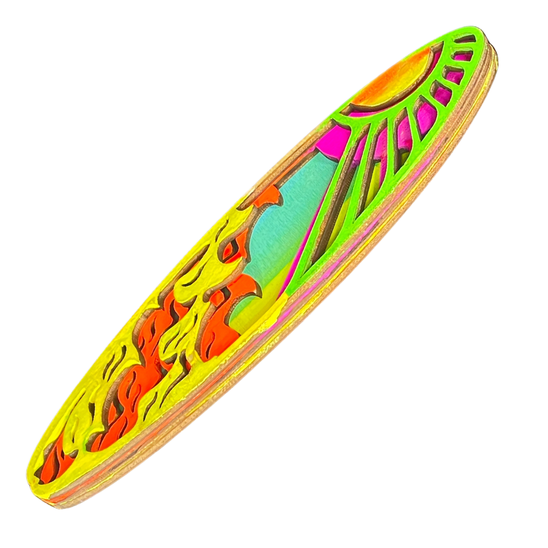 Handmade 3D Wooden Surfboard Magnet – Sri Lanka Beach & Surf Souvenir