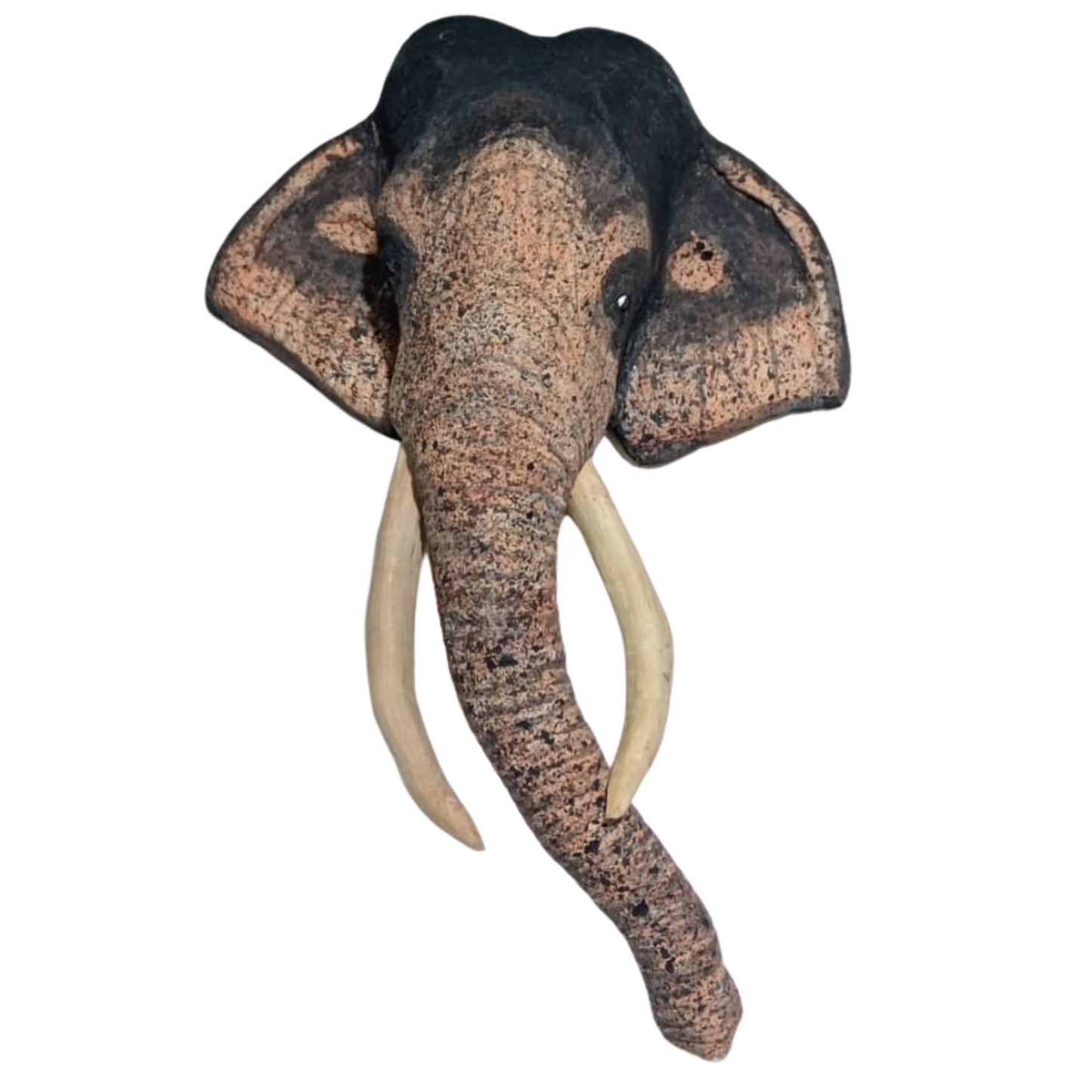 🎭 Handmade Paper Pulp Elephant Head Wall Hanger – Lightweight & Eco-Friendly! 🐘