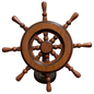 Handcrafted Wooden Ship Steering Wheel – Nautical Wall Décor