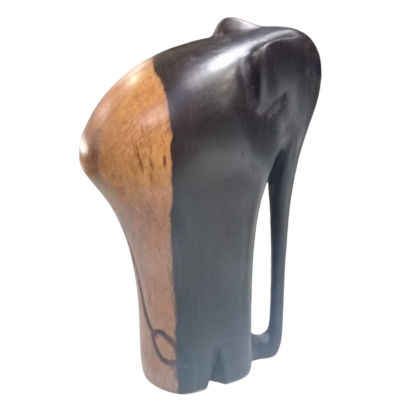 🐘 4.5 Inches Ebony Handmade Modern Sri Lankan Elephant – A Symbol of Elegance & Strength! 🌿