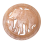 15" Handcrafted Mahogany Wooden Elephant Wall Hanging – Authentic Sri Lankan Art & Décor
