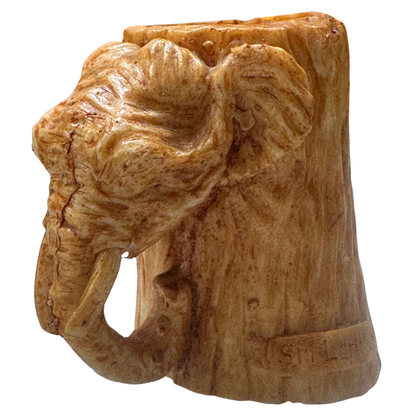 🐘 Handcrafted Sri Lankan Elephant Trunk Polystone Pen Holder & Desktop Organizer