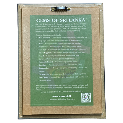 Gems of Sri Lanka – Natural Gemstone Map Frame