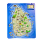 Rectangular Sri Lanka Map Fridge Magnet – 3D Map, Flag & Landmarks (3"x4")