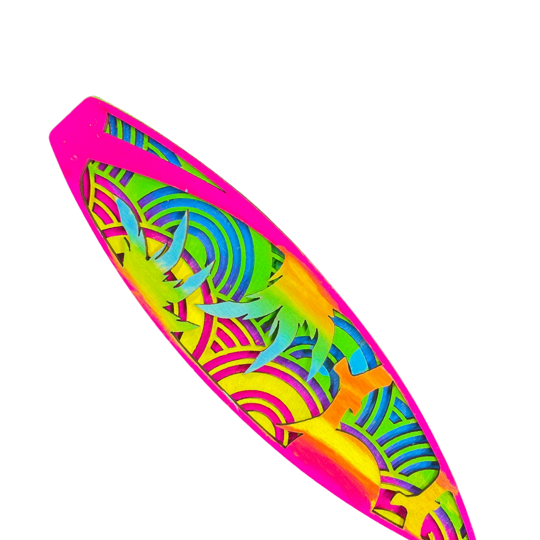 Handmade 3D Wooden Surfboard Magnet – Sri Lanka Beach & Surf Souvenir