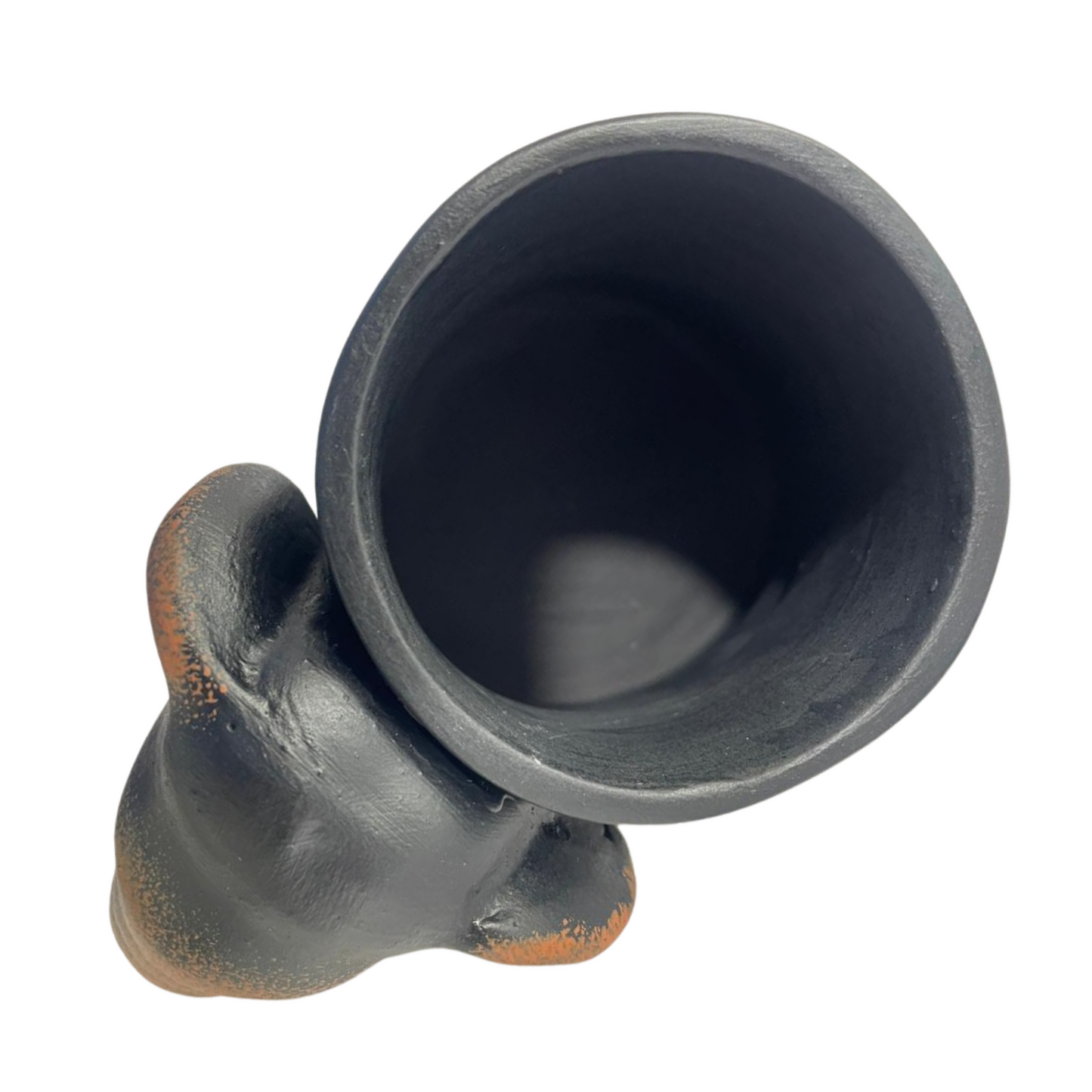 Handmade & Hand-Painted Elephant Foot Clay Tea Cup – Jungle Elephant Head Handle