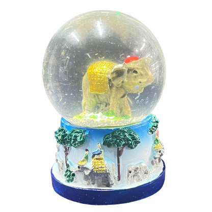 Handcrafted Sri Lanka Elephant Snow Globe – Glitter Water Globe Souvenir & Decorative Gift