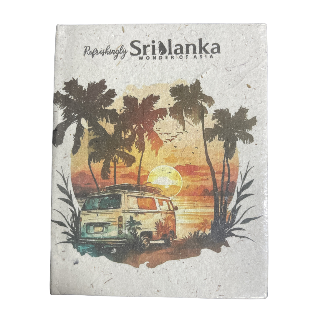 Sri Lankan Elephant Dung Paper Notebook – Eco-Friendly Gift(Available in multiple designs)