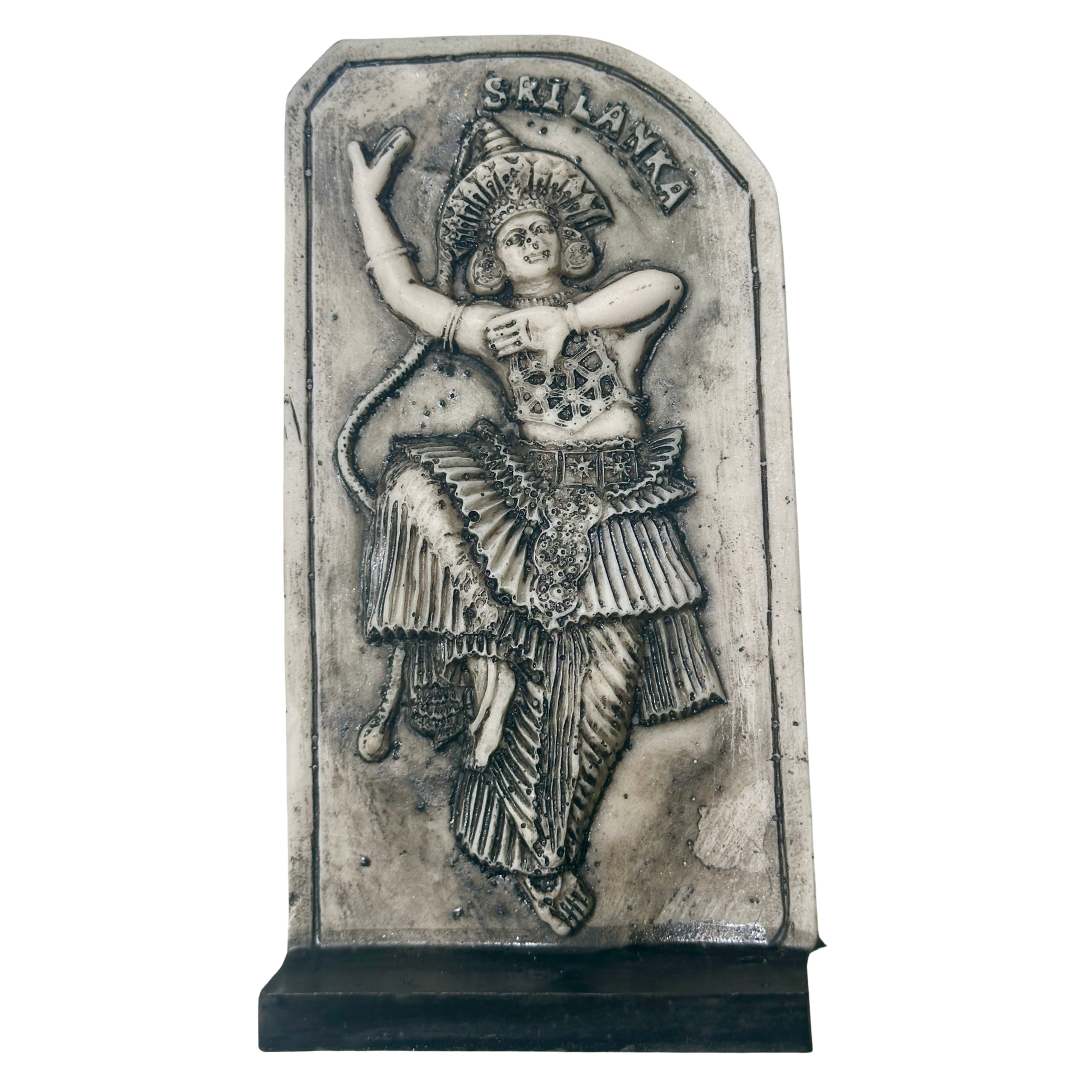 Sri Lankan Kandyan Wes Dancer Plaque – Traditional Cultural Decor