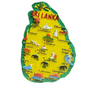 Sri Lanka Map 3D Fridge Magnet – Handmade Plaster of Paris Souvenir (3"x2") - Available in vibrant colours