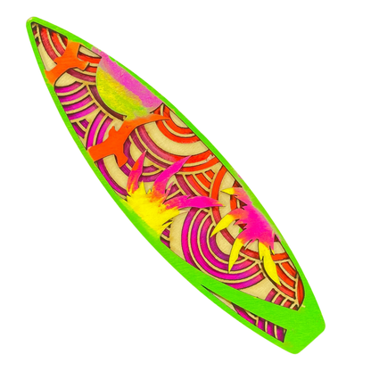 Handmade 3D Wooden Surfboard Magnet – Sri Lanka Beach & Surf Souvenir