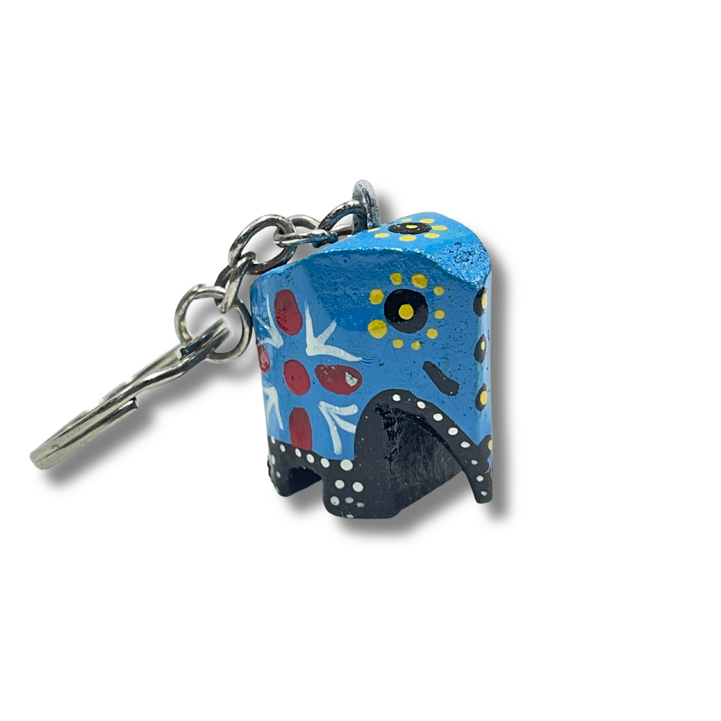 Hand-Painted Wooden Elephant Keychain – Sri Lanka Souvenir (Available in Vibrant Colors)