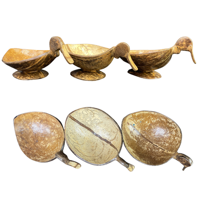 handmade coconut shell duck cup – eco friendly sri lankan souvenir