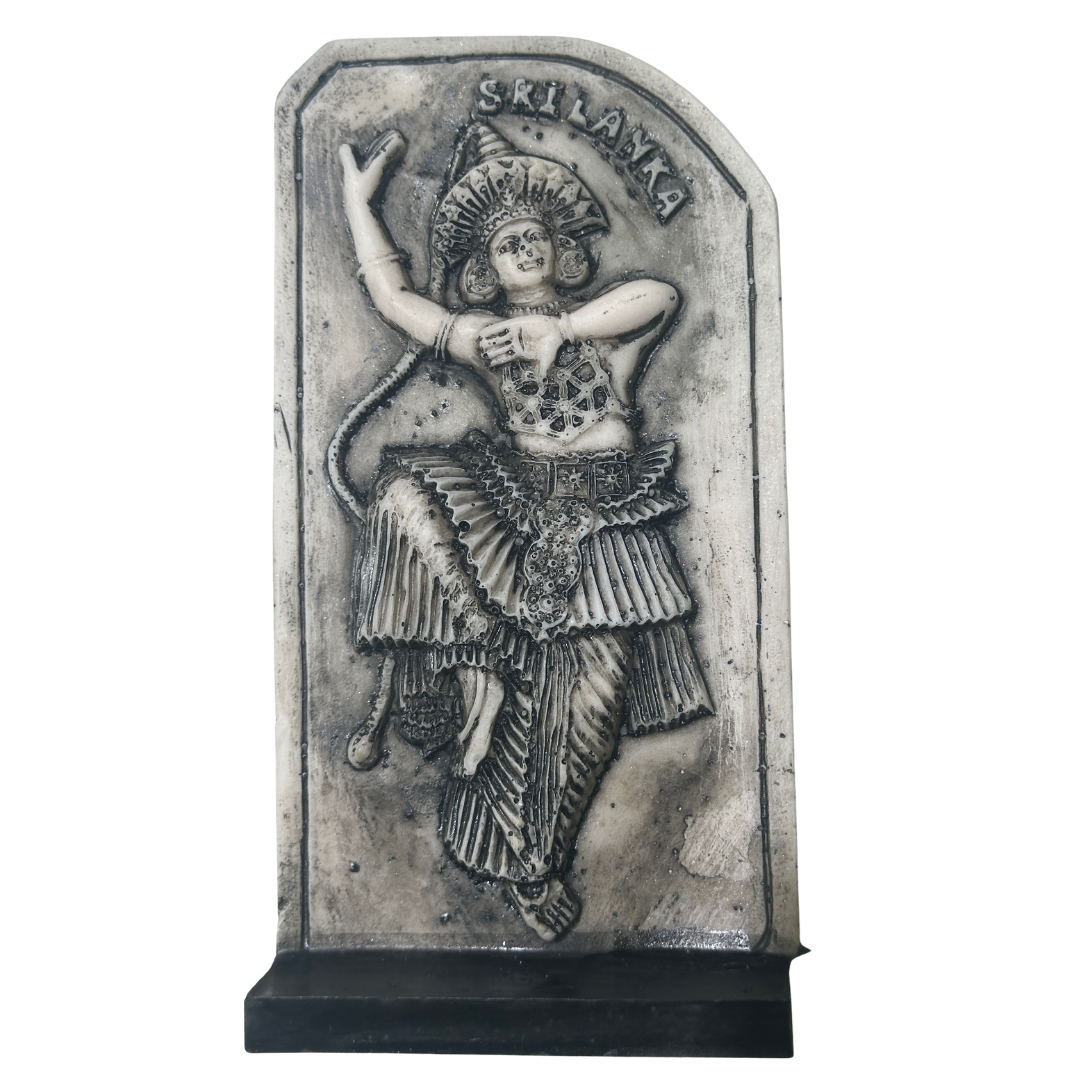 Sri Lankan Kandyan Wes Dancer Plaque – Traditional Cultural Decor