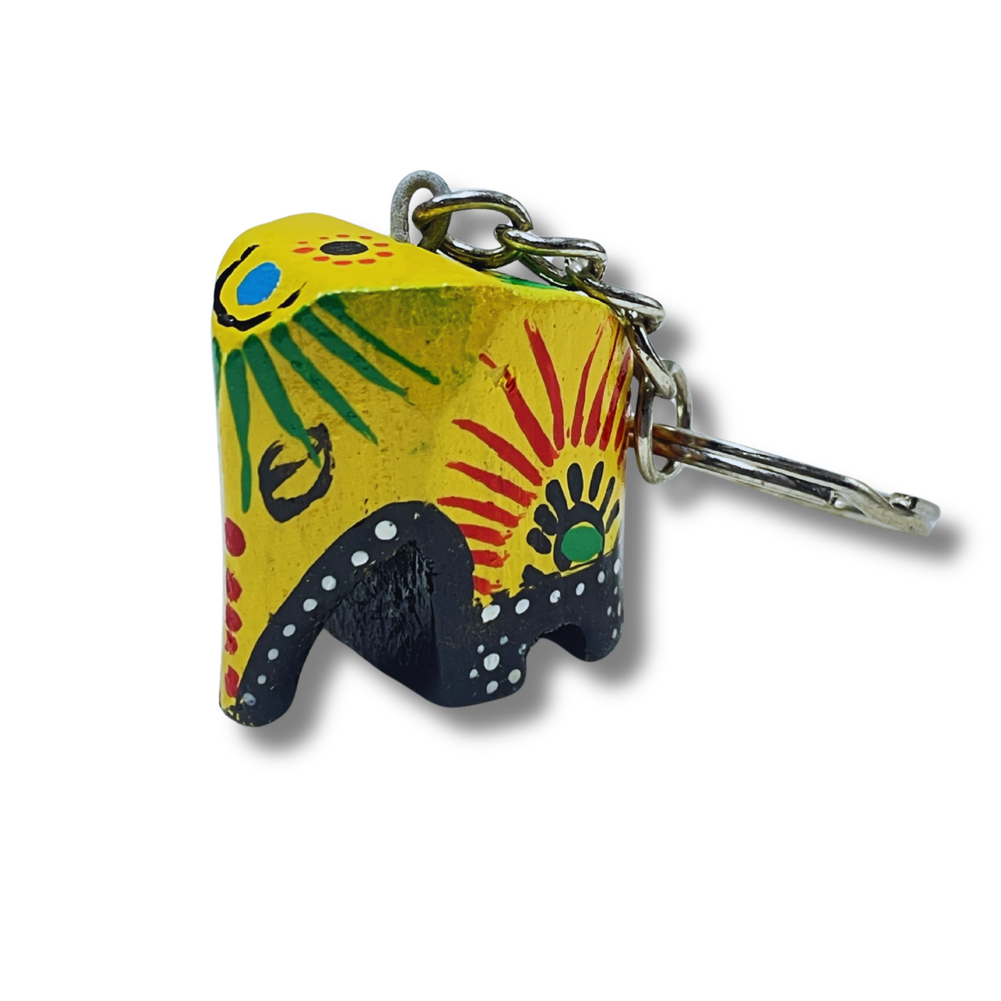 Hand-Painted Wooden Elephant Keychain – Sri Lanka Souvenir (Available in Vibrant Colors)