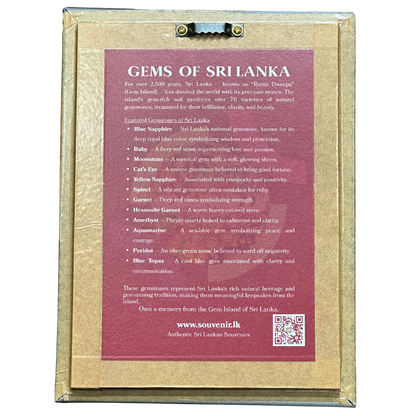 Gems of Sri Lanka – Natural Gemstone Map Frame