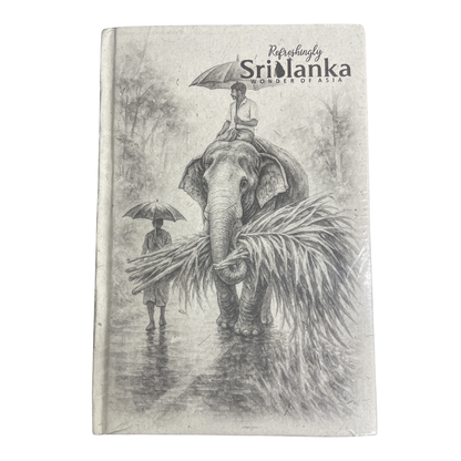 Sri Lankan Elephant Dung Paper Notebook – Eco-Friendly Gift(Available in multiple designs)