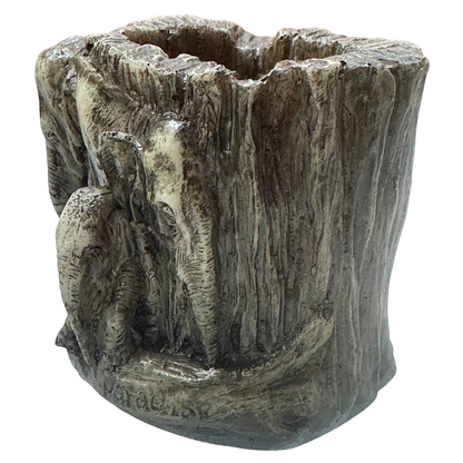 🐘 Handmade Sri Lankan Elephant Polystone Pen Holder – Multi-Purpose Desk Organizer