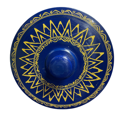 Traditional Sri Lankan Handmade Lacquer (Laksha) Wooden Box – Authentic Artisan Craft | 5" Dia × 3.5" Height