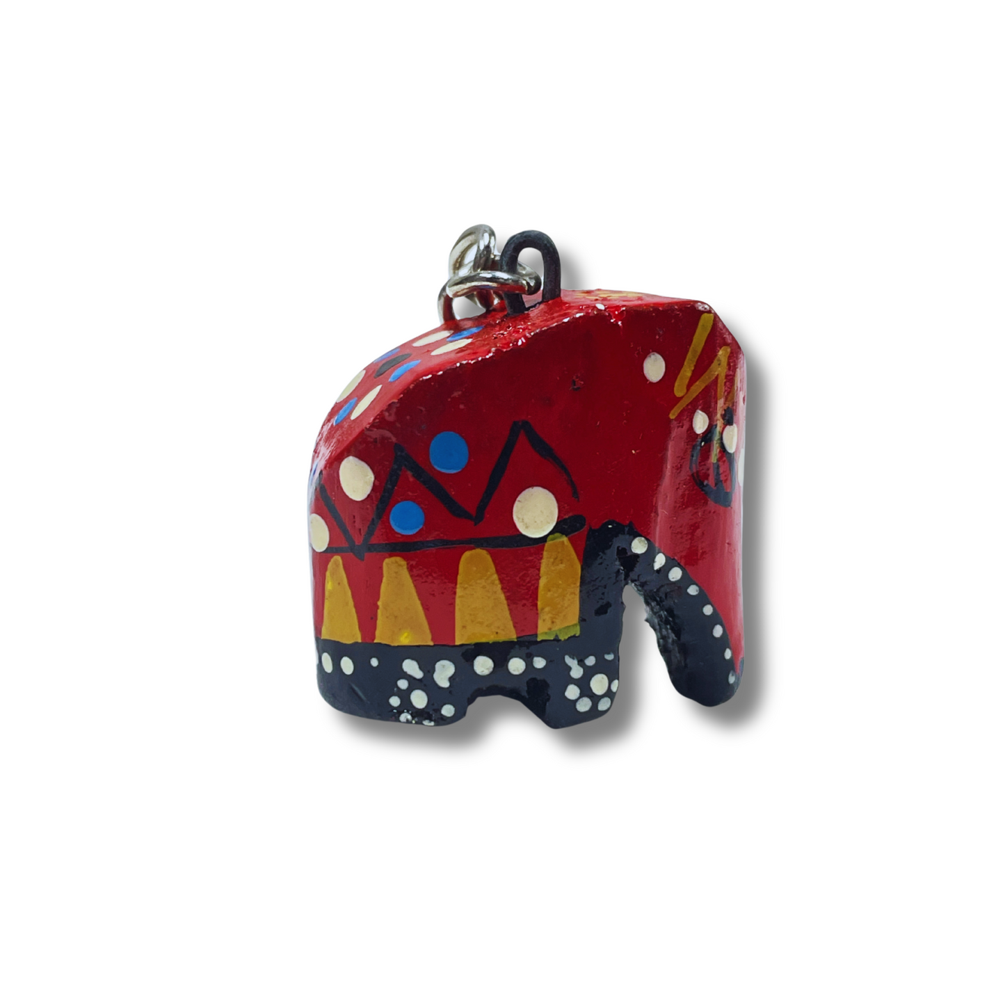 Hand-Painted Wooden Elephant Keychain – Sri Lanka Souvenir (Available in Vibrant Colors)