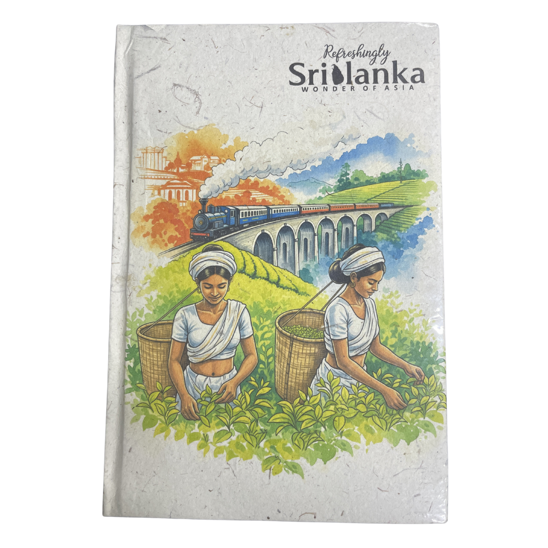 Sri Lankan Elephant Dung Paper Notebook – Eco-Friendly Gift(Available in multiple designs)